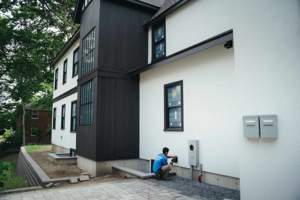 Skill HVAC technician on a residential installation — Skill HVAC Service